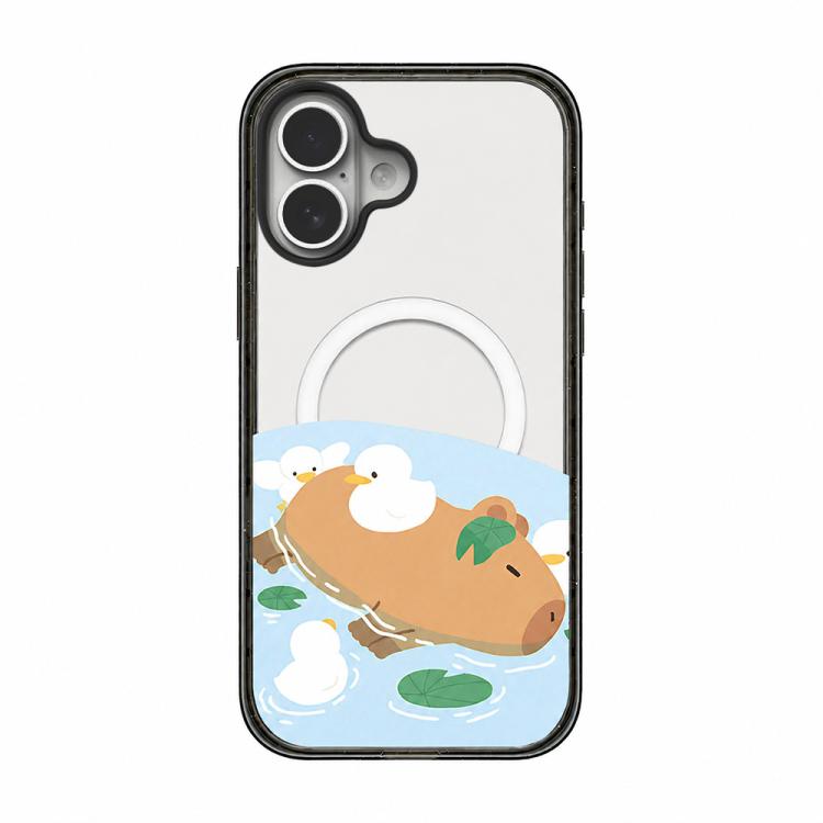 Custodia magnetica in acrilico TPU con stampa di un simpatico capibara in stile cartone animato., For iPhone 17 Pro Max, For iPhone 17 Pro, For iPhone 17, For iPhone Air
