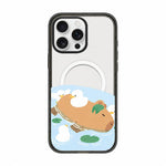 Custodia magnetica in acrilico TPU con stampa di un simpatico capibara in stile cartone animato., For iPhone 16 Pro Max, For iPhone 16 Pro, For iPhone 16 Plus, For iPhone 16