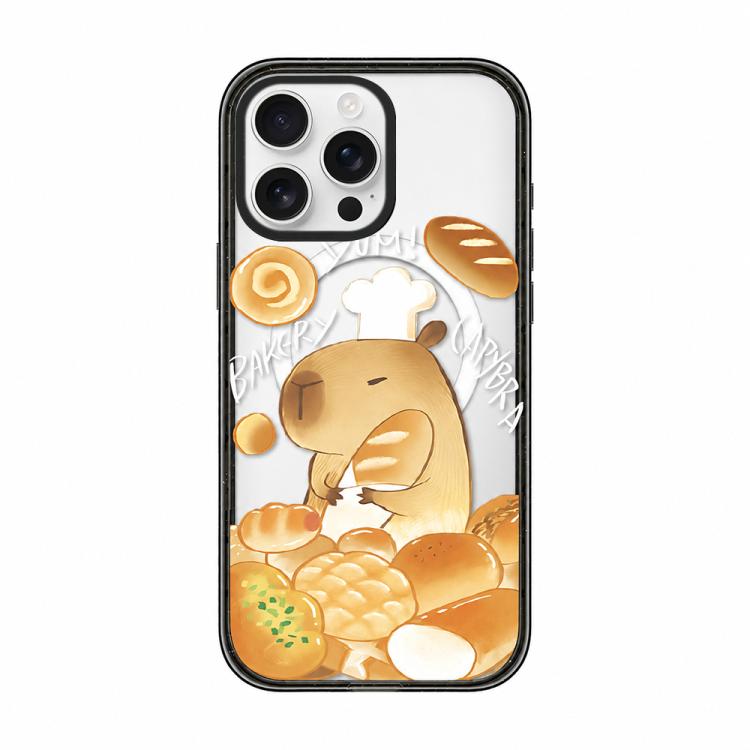 Custodia magnetica in acrilico TPU con stampa di un simpatico capibara in stile cartone animato., For iPhone 16 Pro Max, For iPhone 16 Pro, For iPhone 16 Plus, For iPhone 16