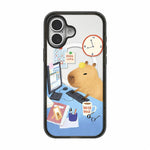 Custodia magnetica in acrilico TPU con stampa di un simpatico capibara in stile cartone animato., For iPhone 16 Pro Max, For iPhone 16 Pro, For iPhone 16 Plus, For iPhone 16