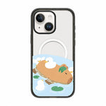 Custodia magnetica in acrilico TPU con stampa di un simpatico capibara in stile cartone animato., For iPhone 15 Pro Max, For iPhone 15 Pro, For iPhone 15 Plus, For iPhone 15