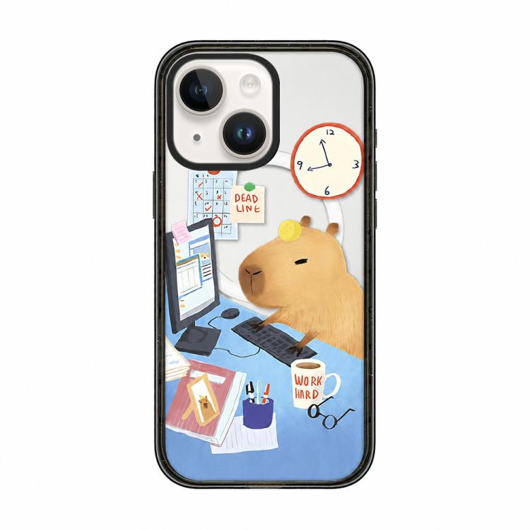 Custodia magnetica in acrilico TPU con stampa di un simpatico capibara in stile cartone animato., For iPhone 15 Pro Max, For iPhone 15 Pro, For iPhone 15 Plus, For iPhone 15