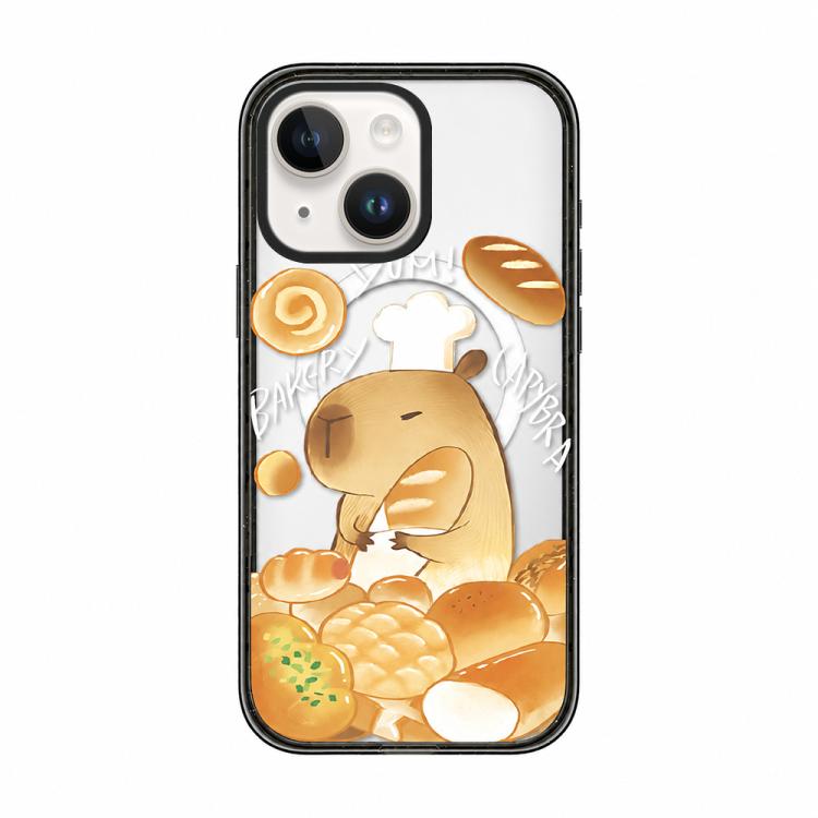 Custodia magnetica in acrilico TPU con stampa di un simpatico capibara in stile cartone animato., For iPhone 14 Plus, For iPhone 14, For iPhone 14 Pro, For iPhone 14 Pro Max