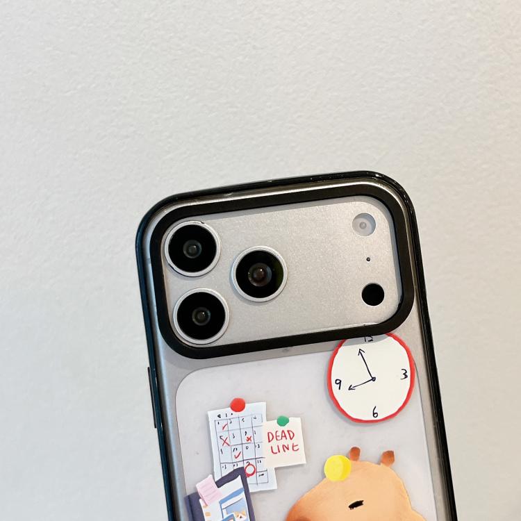 Custodia magnetica in acrilico TPU con stampa di un simpatico capibara in stile cartone animato., For iPhone 16 Pro Max, For iPhone 16 Pro, For iPhone 16 Plus, For iPhone 16