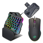 Set di tastiera e mouse da gioco HXSJ Master-P5+V100+A867 per PS5, Master-P5+V100+A867