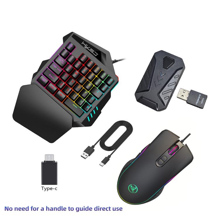 Set di tastiera e mouse da gioco HXSJ Master-P5+V100+A867 per PS5, Master-P5+V100+A867