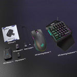Set di tastiera e mouse da gioco HXSJ Master-P5+V100+A867 per PS5, Master-P5+V100+A867