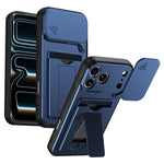 Serie porta carte, copertura scorrevole per obiettivo, custodia ibrida in PC e TPU per telefono, For iPhone 17 Pro Max, For iPhone 17 Pro, For iPhone 17, For iPhone 16 Pro Max