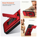 Serie porta carte, copertura scorrevole per obiettivo, custodia ibrida in PC e TPU per telefono, For iPhone 16 Pro, For iPhone 16