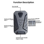 HXSJ Master-P5+V100+A869 Gaming Keyboard and Mouse Adapter Set for PS5, Master-P5+V100+A869