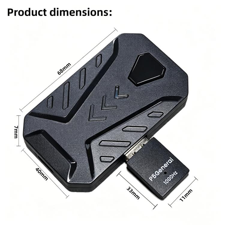 HXSJ Master-P5+V100+A869 Gaming Keyboard and Mouse Adapter Set for PS5, Master-P5+V100+A869