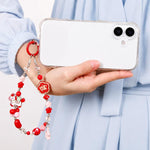 Ciondolo per cellulare con stelle e cavalli, con perline e laccetto di sicurezza, per donne e ragazze.