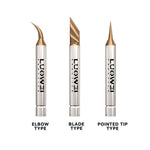 Set di punte per saldatore a filo volante LUOWEI serie LW-C210F 10 in 1, Elbow, Tip, Slant Blade