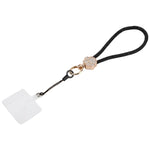 Ciondolo per cellulare a forma di zampa di gatto con strass e cinturino da polso con laccetto per donne e ragazze