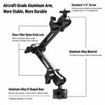 Supporto a braccio magico tipo O con testa a sfera da 1/4 di pollice, Magic Arm, Magic Arm with Adapter