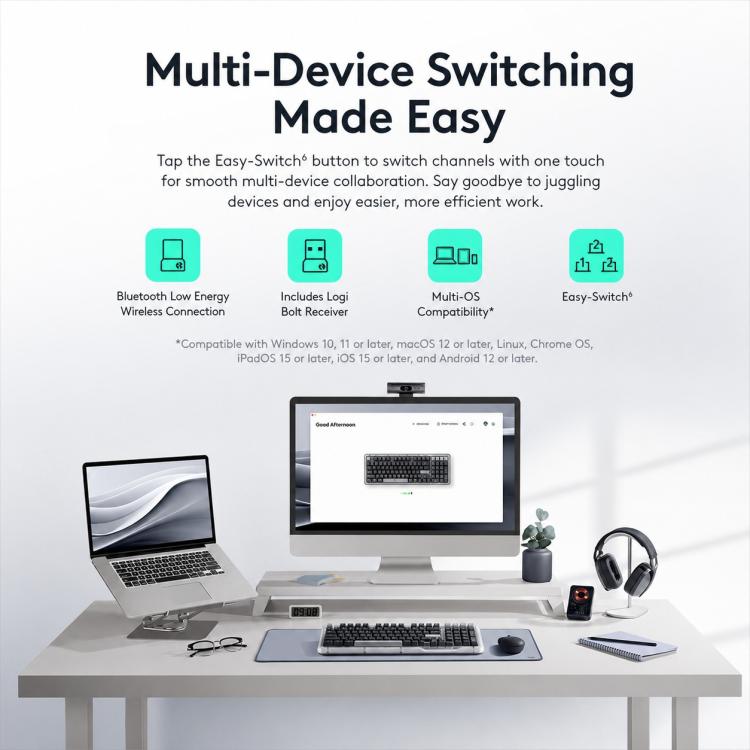 Logitech ALTO KEYS K98M Plus Custom Tri-Mode Wireless Mechanical Keyboard