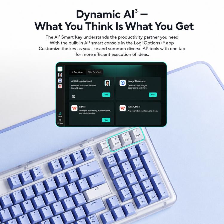 Logitech ALTO KEYS K98M Plus Custom Tri-Mode Wireless Mechanical Keyboard