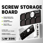 LUOWEI LW-335 Pannello magnetico a vite in lega di alluminio con 7 zone separate, LW-335