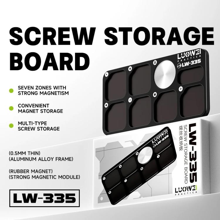 LUOWEI LW-335 Pannello magnetico a vite in lega di alluminio con 7 zone separate, LW-335