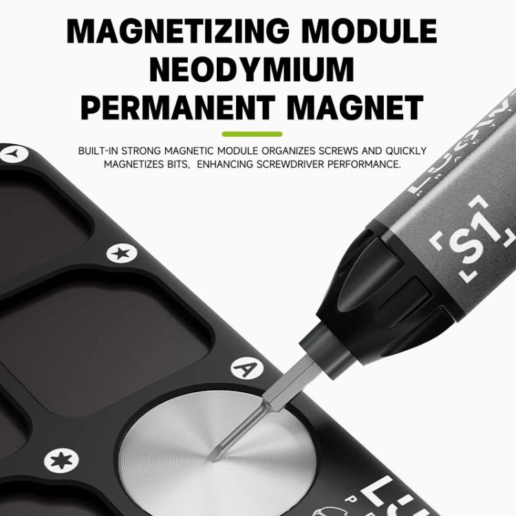 LUOWEI LW-335 Pannello magnetico a vite in lega di alluminio con 7 zone separate, LW-335