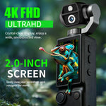 Q9 2 inch IPS Screen 4K UHD Sports Gimbal Camera