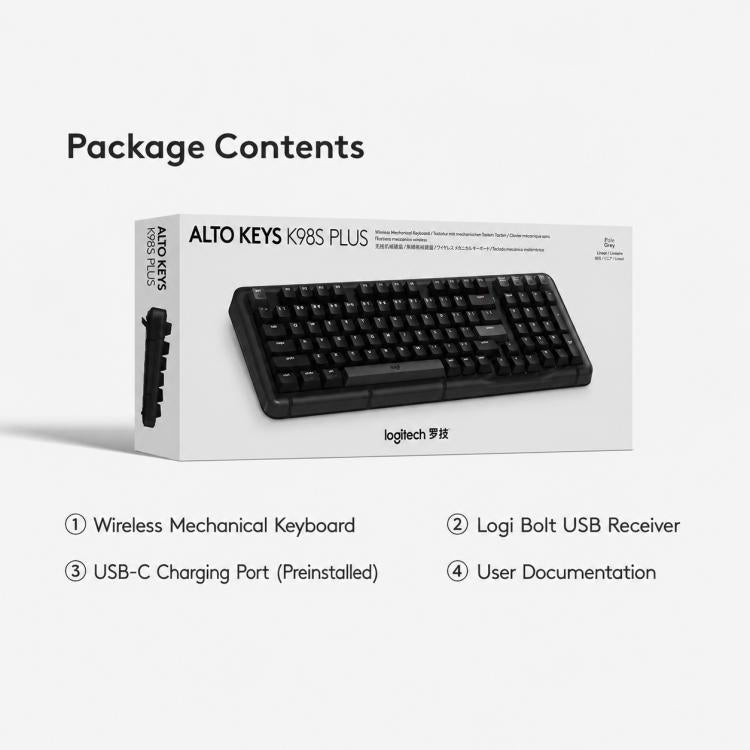 Logitech ALTO KEYS K98S Plus Custom Tri-Mode Wireless Mechanical Keyboard