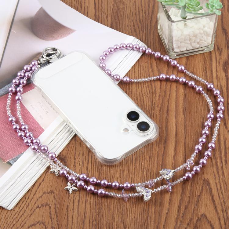 Ciondolo per cellulare a tracolla con catena a coda di pesce e laccetto per donne e ragazze.