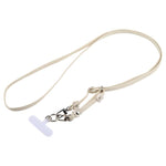 Cordino per cellulare unisex con cinturino regolabile in pelle e decorazione floreale, dotato di laccetto di sicurezza.