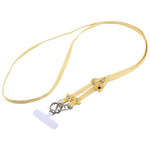 Cordino per cellulare unisex con cinturino regolabile in pelle e decorazione floreale, dotato di laccetto di sicurezza.