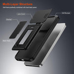 Serie porta carte, copertura scorrevole per obiettivo, custodia ibrida in PC e TPU per telefono, For Galaxy S26+ 5G, For Galaxy S26 Ultra 5G, For Galaxy S26 5G