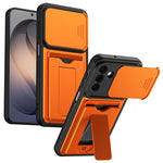 Serie porta carte, copertura scorrevole per obiettivo, custodia ibrida in PC e TPU per telefono, For Galaxy S26+ 5G, For Galaxy S26 Ultra 5G, For Galaxy S26 5G