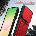Serie porta carte, copertura scorrevole per obiettivo, custodia ibrida in PC e TPU per telefono, For Galaxy A57 5G, For Galaxy A37 5G, For Galaxy A27 5G, For Galaxy A26 5G / A17
