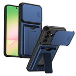 Serie porta carte, copertura scorrevole per obiettivo, custodia ibrida in PC e TPU per telefono, For Galaxy A57 5G, For Galaxy A37 5G, For Galaxy A27 5G, For Galaxy A26 5G / A17