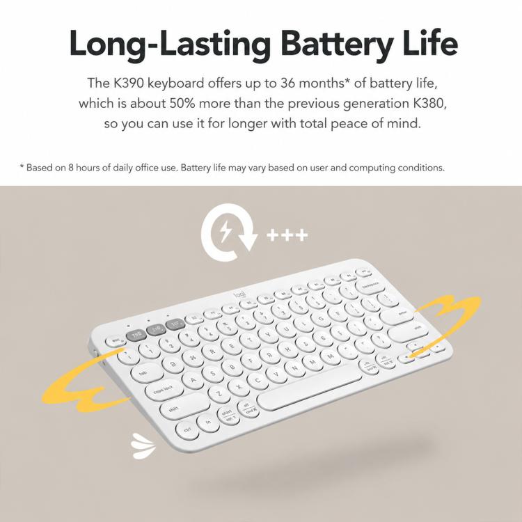 Logitech K390 Ultra-thin Portable Wireless Bluetooth Keyboard