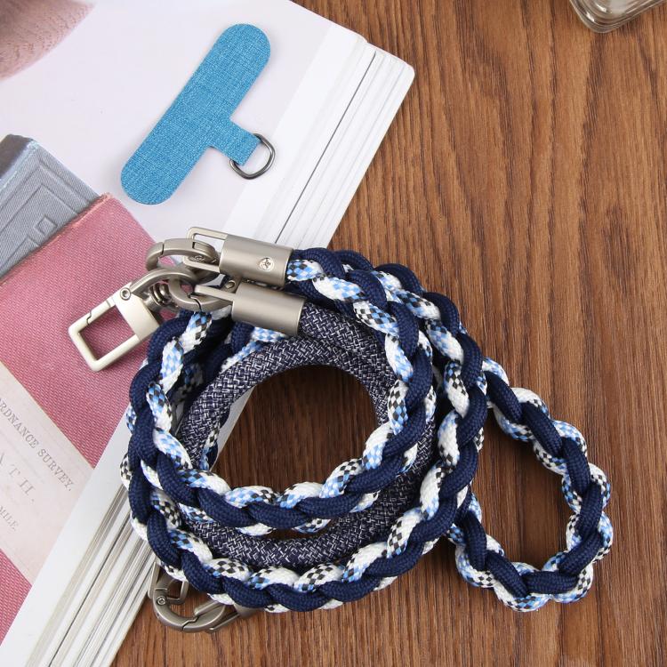 Cordino per cellulare con cinturino intrecciato e giuntato, dotato di cuscinetto di fissaggio, unisex.