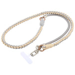 Cordino per cellulare con cinturino intrecciato e giuntato, dotato di cuscinetto di fissaggio, unisex.