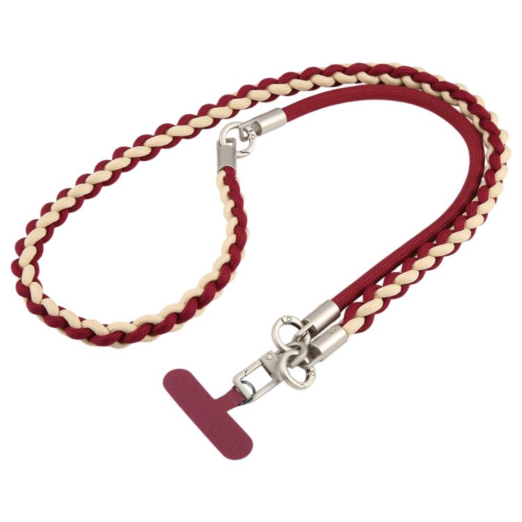 Cordino per cellulare con cinturino intrecciato e giuntato, dotato di cuscinetto di fissaggio, unisex.