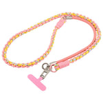 Cordino per cellulare con cinturino intrecciato e giuntato, dotato di cuscinetto di fissaggio, unisex.