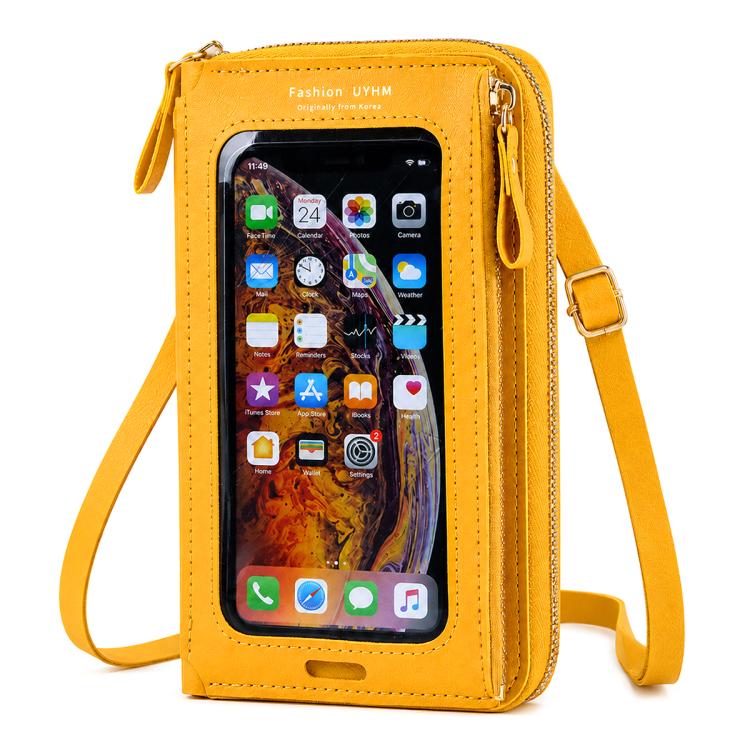 Borsa a tracolla multifunzionale con cerniera per telefono touchscreen da donna.