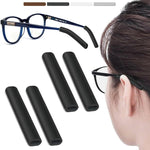Coppia di cuscinetti auricolari antiscivolo in morbido silicone per occhiali.