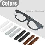Coppia di cuscinetti auricolari antiscivolo in morbido silicone per occhiali.