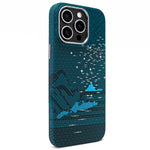 Adesivo per telefono magnetico con texture in Kevlar e effetto acqua, For iPhone 15 Pro, For iPhone 15, For iPhone 14, For iPhone 14 Pro, For iPhone 14 Pro Max
