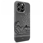 Adesivo per telefono magnetico con texture in Kevlar e effetto acqua, For iPhone 17 Pro Max, For iPhone 17 Pro, For iPhone 17, For iPhone Air, For iPhone 16 Pro Max, For iPhone 16 Pro, For iPhone 16, For iPhone 15 Pro Max