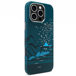 Adesivo per telefono magnetico con texture in Kevlar e effetto acqua, For iPhone 17 Pro Max, For iPhone 17 Pro, For iPhone 17, For iPhone Air, For iPhone 16 Pro Max, For iPhone 16 Pro, For iPhone 16, For iPhone 15 Pro Max