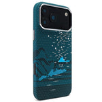 Adesivo per telefono magnetico con texture in Kevlar e effetto acqua, For iPhone 17 Pro Max, For iPhone 17 Pro, For iPhone 17, For iPhone Air, For iPhone 16 Pro Max, For iPhone 16 Pro, For iPhone 16, For iPhone 15 Pro Max