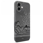 Adesivo per telefono magnetico con texture in Kevlar e effetto acqua, For iPhone 17 Pro Max, For iPhone 17 Pro, For iPhone 17, For iPhone Air, For iPhone 16 Pro Max, For iPhone 16 Pro, For iPhone 16, For iPhone 15 Pro Max