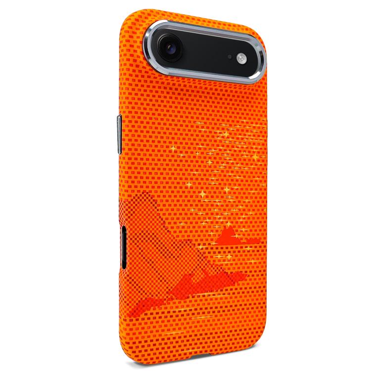 Adesivo per telefono magnetico con texture in Kevlar e effetto acqua, For iPhone 17 Pro Max, For iPhone 17 Pro, For iPhone 17, For iPhone Air, For iPhone 16 Pro Max, For iPhone 16 Pro, For iPhone 16, For iPhone 15 Pro Max