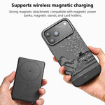 Adesivo per telefono magnetico con texture in Kevlar e effetto acqua, For iPhone 15 Pro, For iPhone 15, For iPhone 14, For iPhone 14 Pro, For iPhone 14 Pro Max