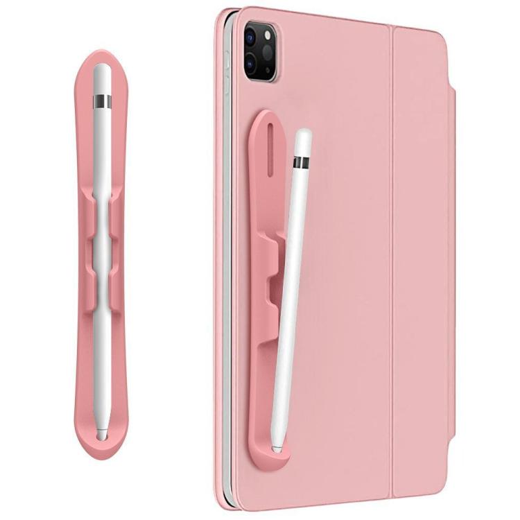 Supporto per stilo capacitivo in silicone autoadesivo resistente con fessura per Apple Pencil 2/1