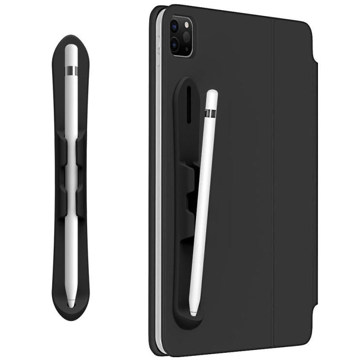Supporto per stilo capacitivo in silicone autoadesivo resistente con fessura per Apple Pencil 2/1